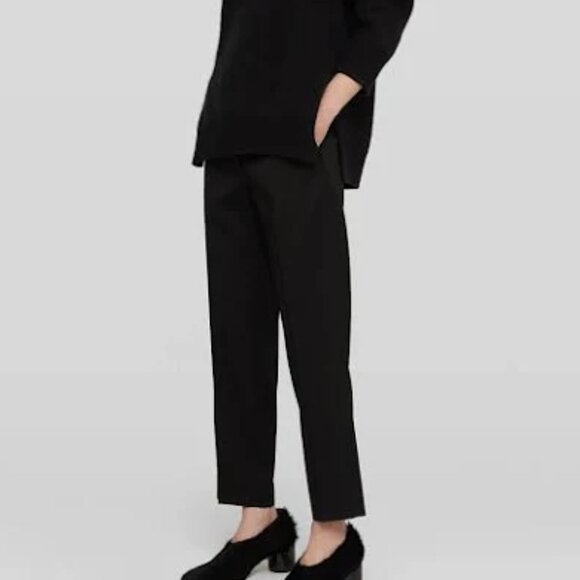 Jil Sander Classic Black Dress straight leg trousers Pants 38